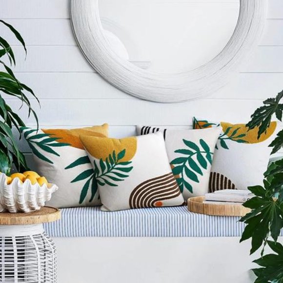 Boho Decorative Throw Pillow Covers 2 Cases Set Accent Mid Century Modern Decor - Picture 8 of 13